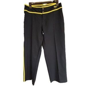 Nike Women's Golf Casual Capri Cropped Pants Navy Yellow Small NWOT
